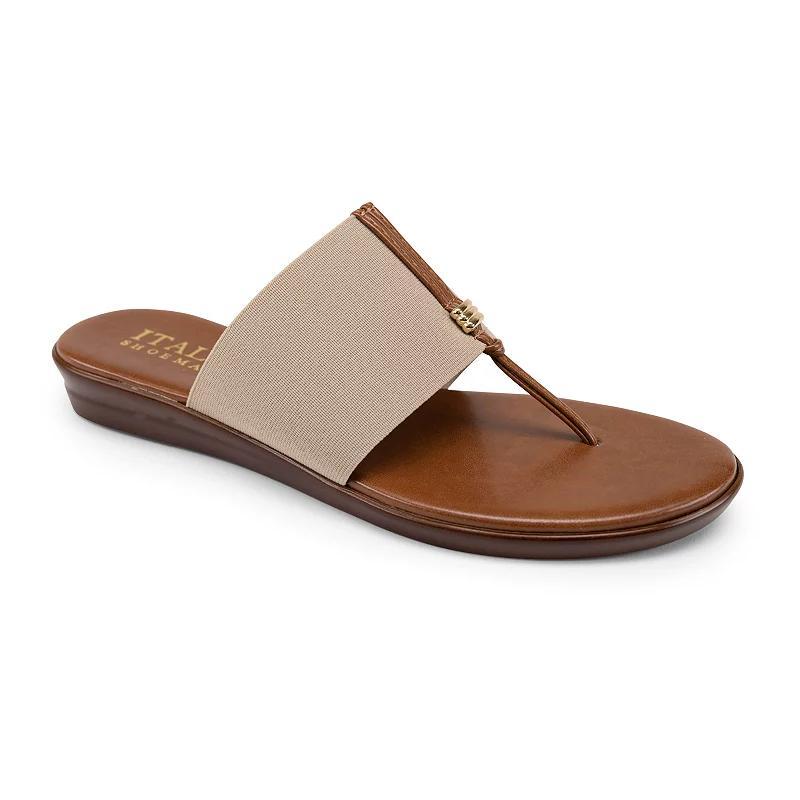 Italian Shoemakers Afia Womens Thong Sandals Brown Product Image