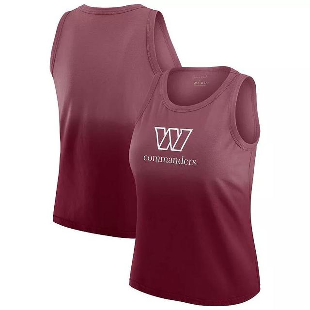 Womens WEAR by Erin Andrews x Gracie Hunt Burgundy Washington Commanders Ombre Tank Top Product Image