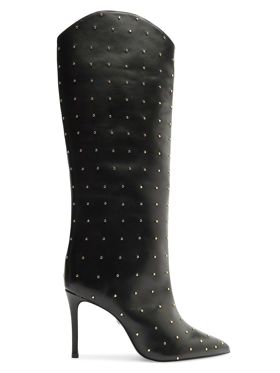 Womens Maryana 90MM Studded Leather Boots Product Image