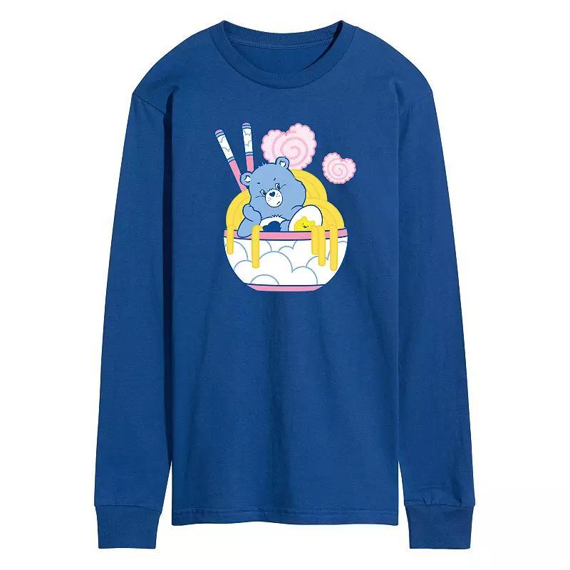 Mens Care Bears Grumpy Ramen Bowl Long Sleeve Graphic Tee Product Image