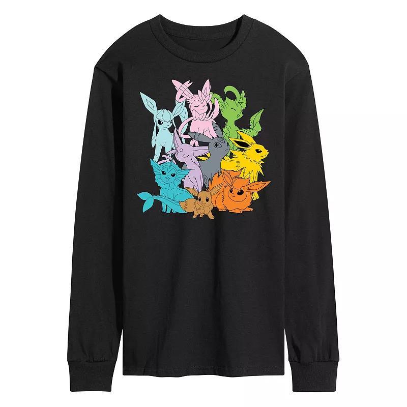 Mens Pokemon Eevolutions Long Sleeve Graphic Tee Product Image