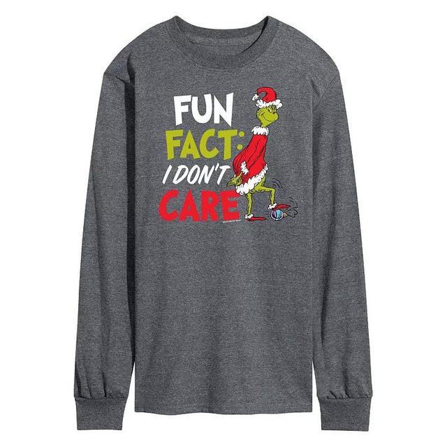 Mens Dr. Seuss Grinch Fun Fact Long Sleeve Tee Product Image