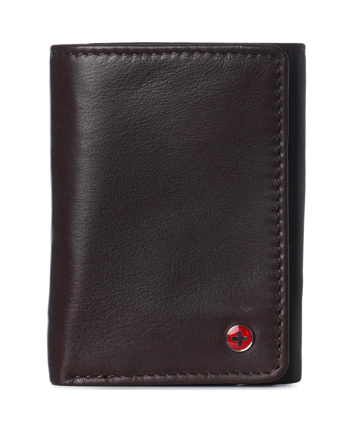 Alpine Swiss Rfid Mens Wallet Deluxe Capacity Trifold With Divided Bill Section Product Image