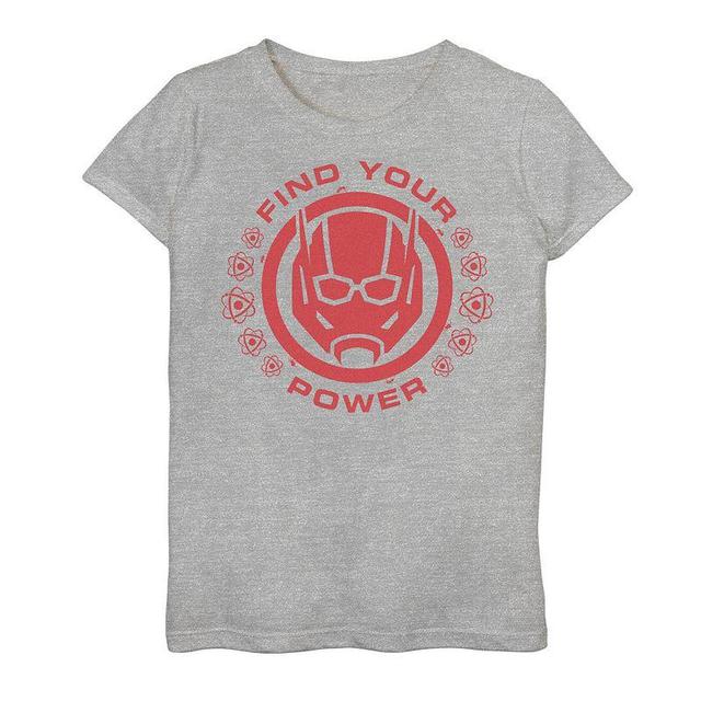 Girls 7-16 Marvel Ant-Man Find Your Power Red Logo Tee, Girls Athletic Grey Product Image