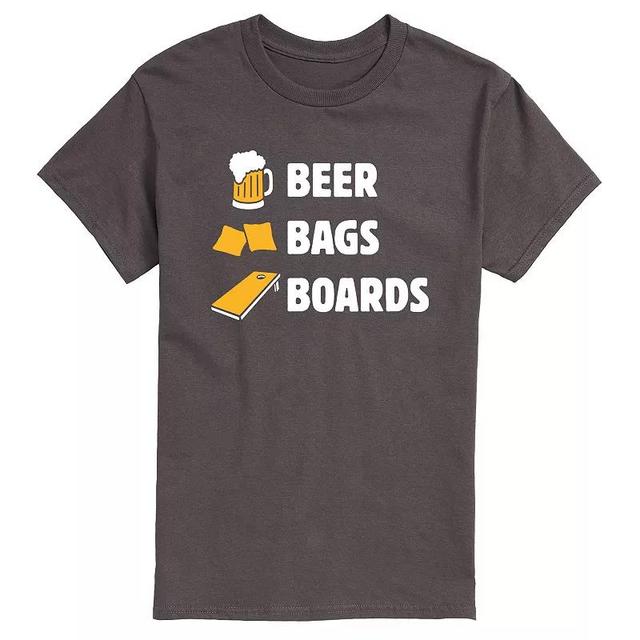 Mens Beer Bags Boards Tee Grey Product Image