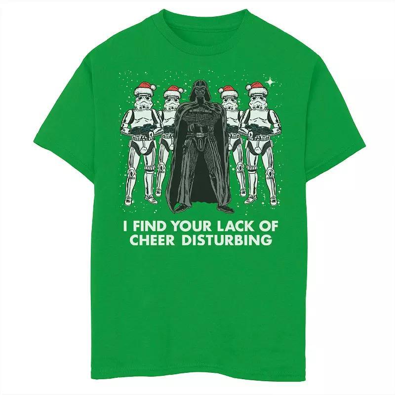 Boys 8-20 Star Wars Vader Trooper Lack Cheer Christmas Tee, Boys Product Image