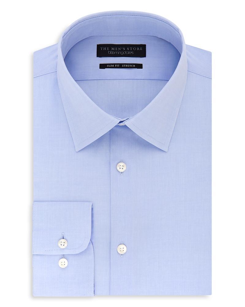 The Mens Store at Bloomingdales Solid Stretch Slim Fit Dress Shirt - Exclusive Product Image