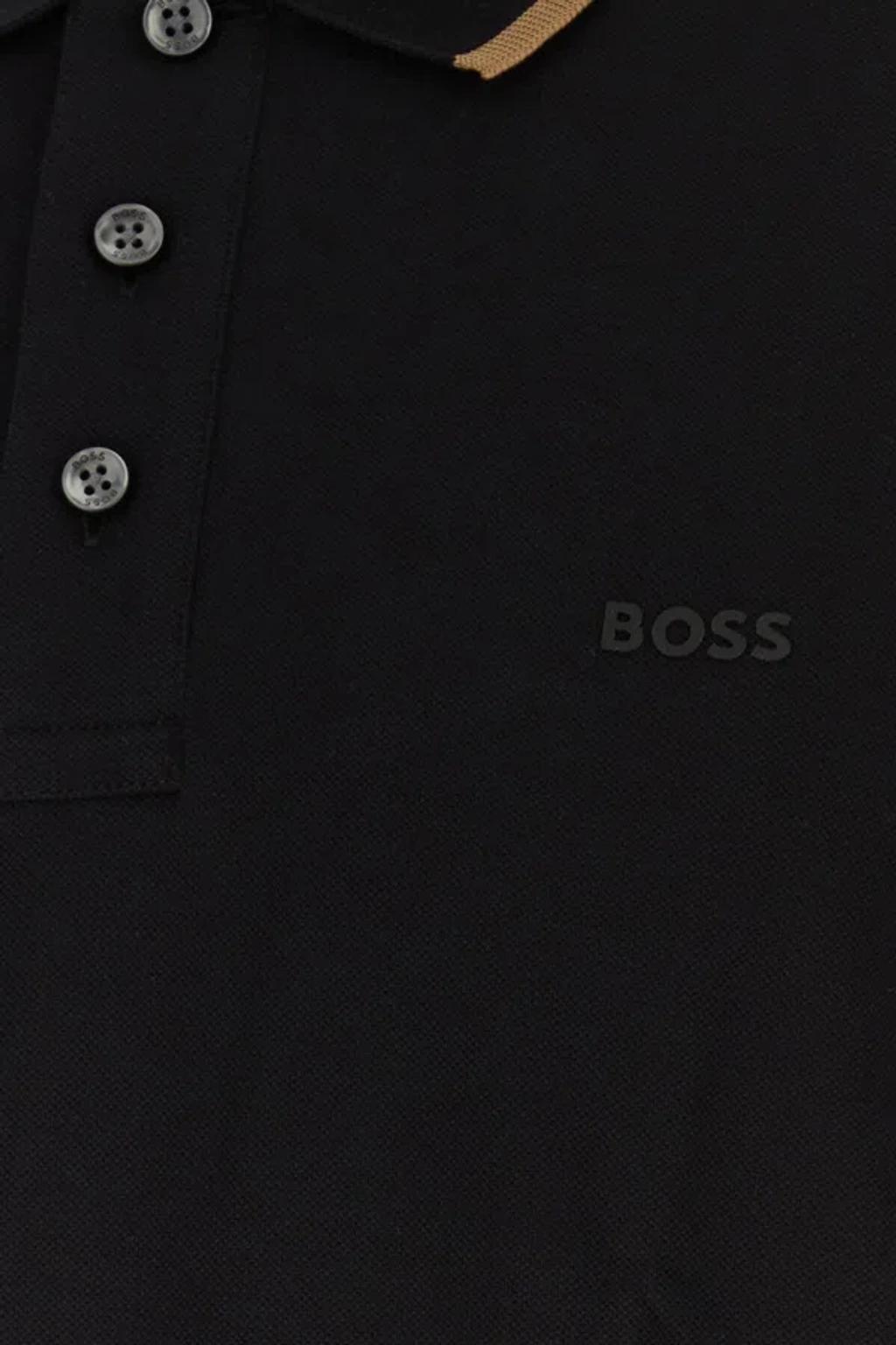 HUGO BOSS Polo Shirt With Contrasting Edges In Black Product Image