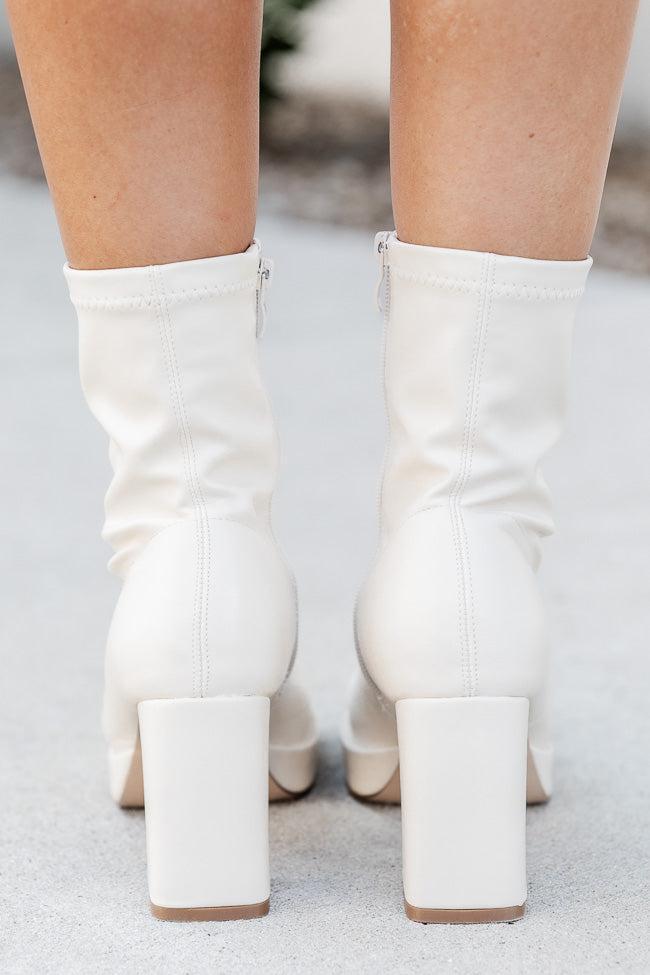 Candace Cream Square Toe Bootie Product Image