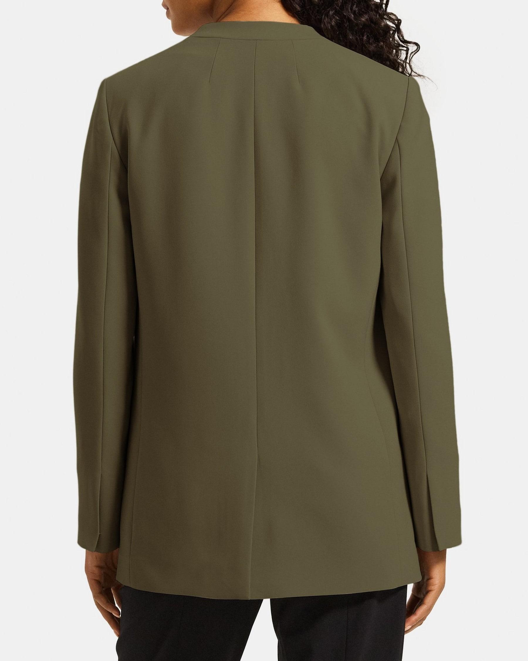 Collarless Blazer in Crepe Product Image