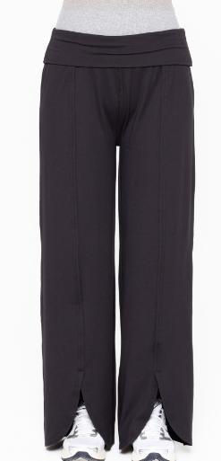 Black Yoga Wide-Leg Pants Product Image