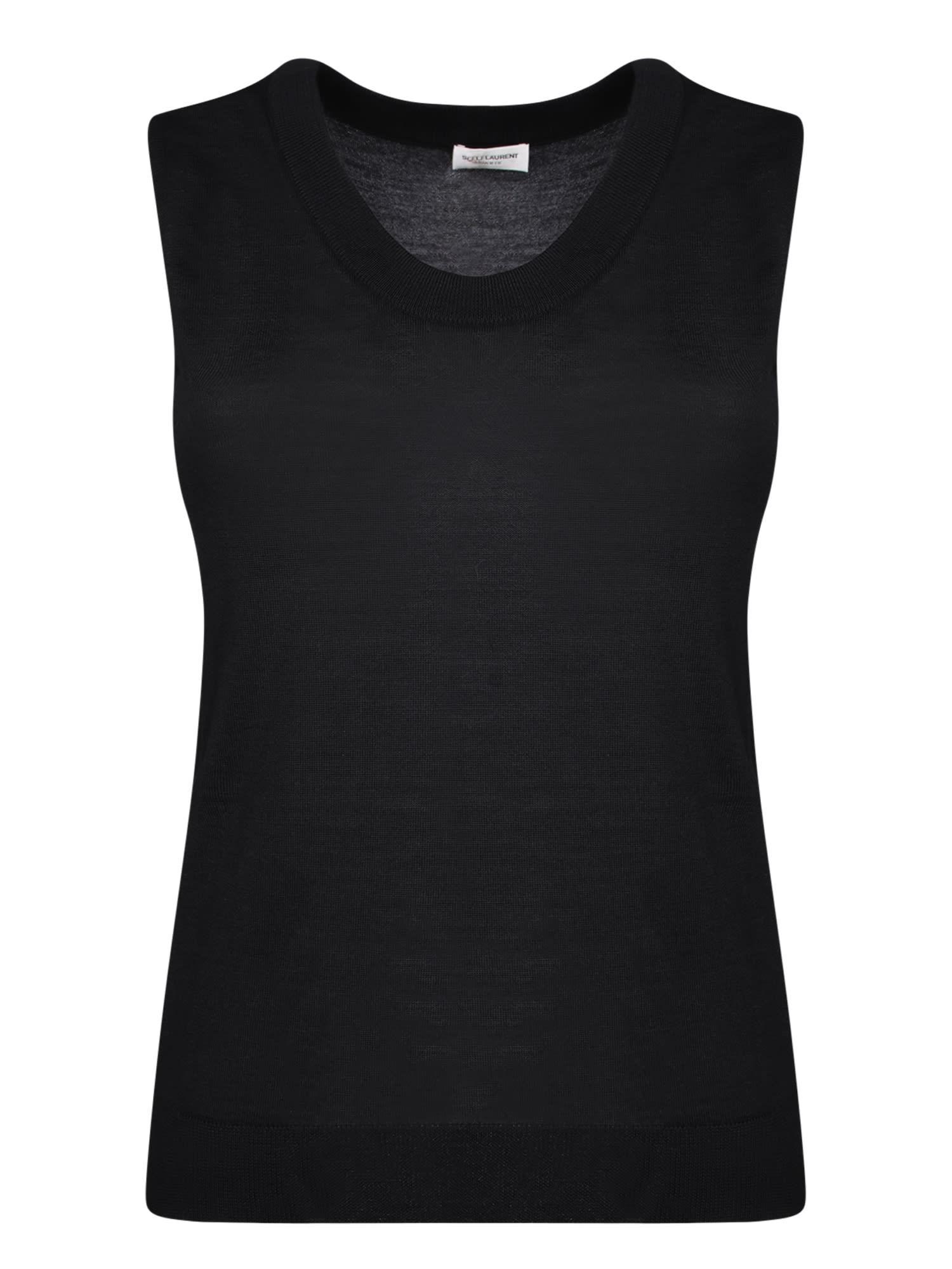 SAINT LAURENT Cassandre Black Tank Top product image