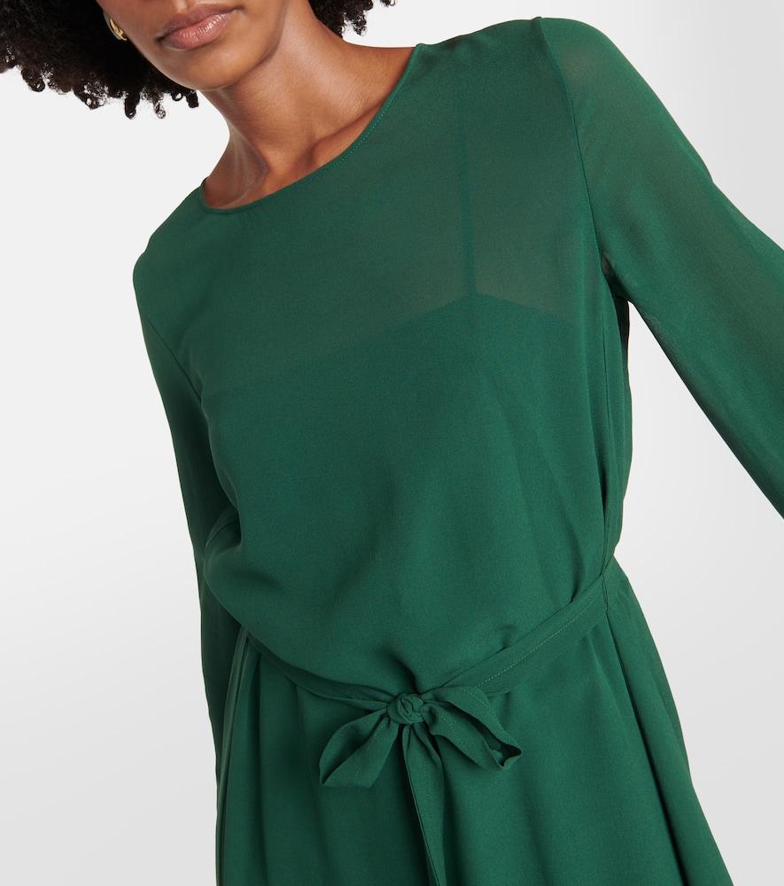 CHLOÉ Midikleid Aus Seide In Green Product Image