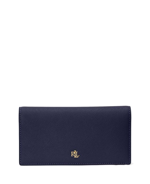 Lauren Ralph Lauren Crosshatch Leather Slim Snap Wallet Product Image