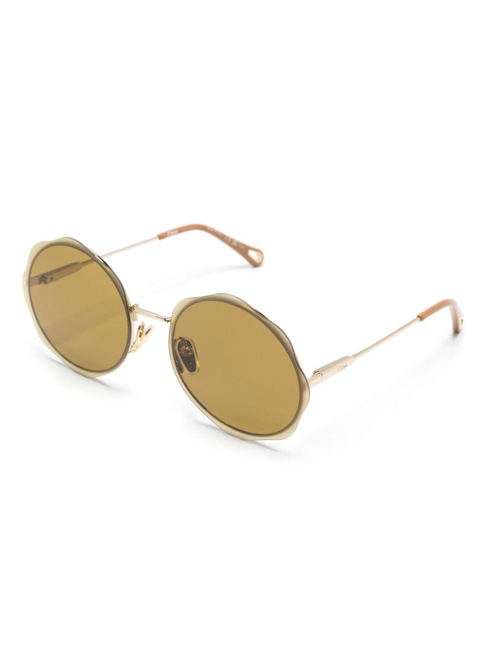 Honoré Round-frame Sunglasses In Gold Product Image