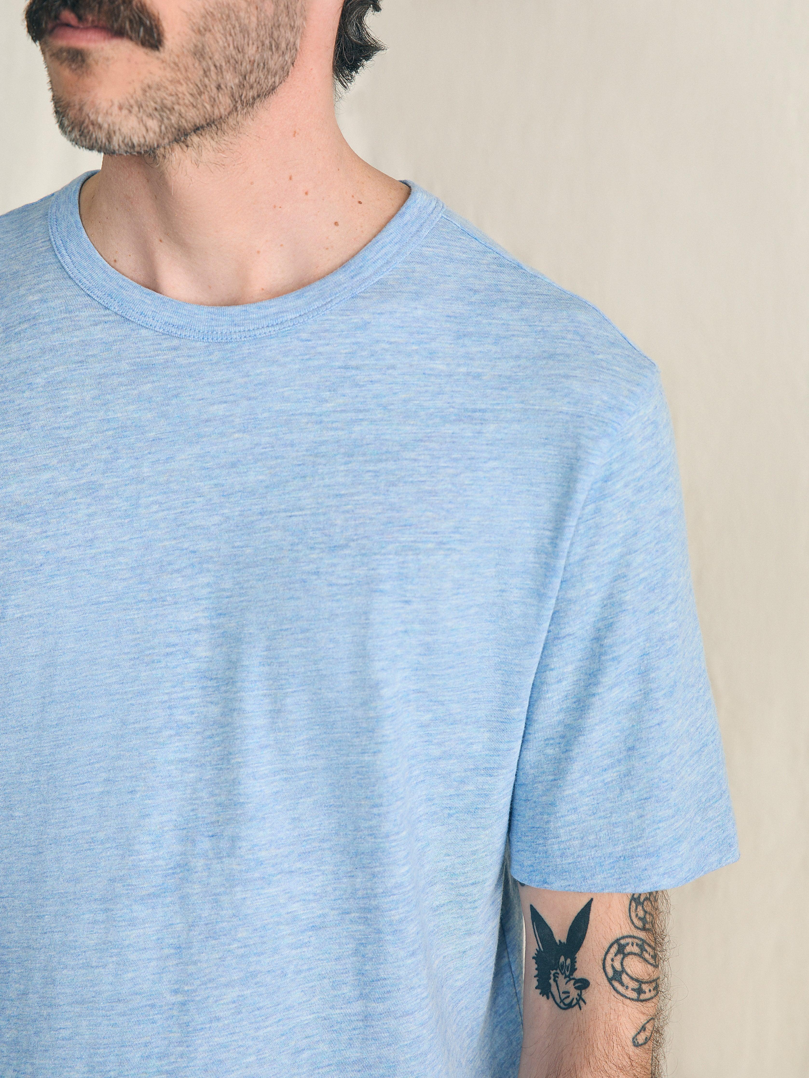 Short-Sleeve Vintage Chambray Tee - Delta Blue Heather Male Product Image