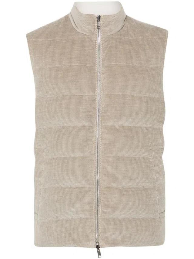 Down Reversible Vest In Grey Product Image