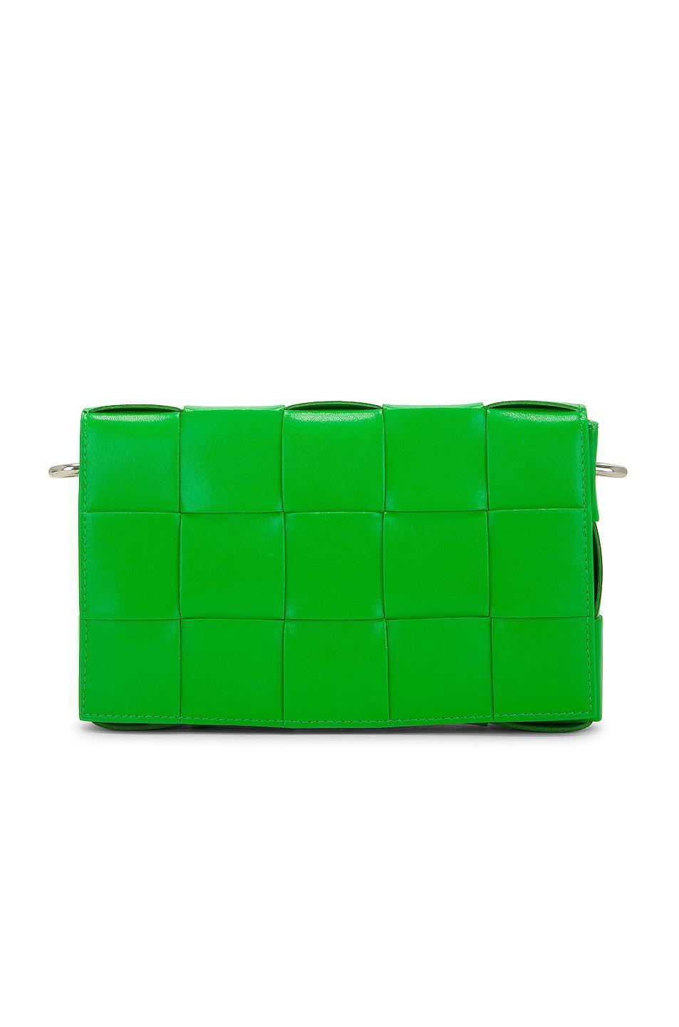 Bottega Veneta Cassette On Strap Bag in Green Product Image