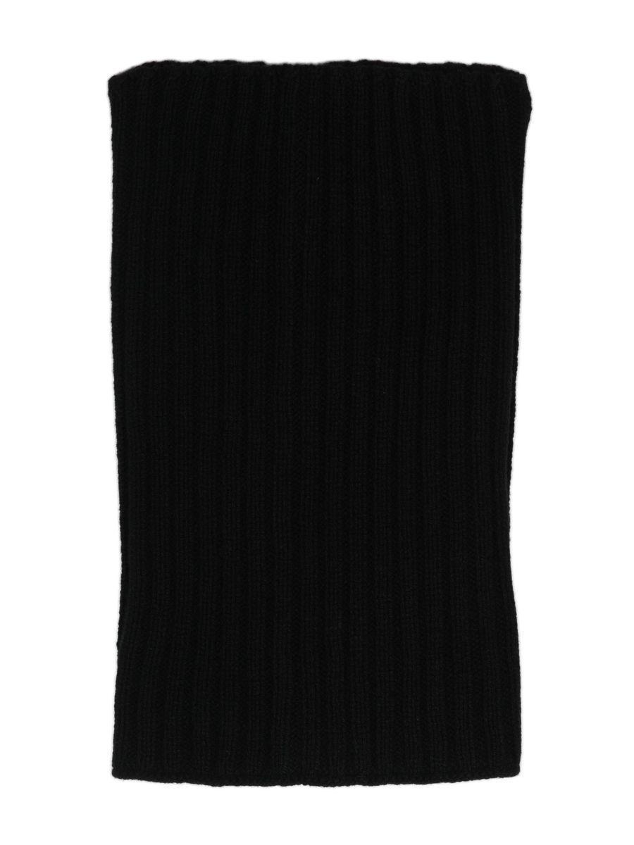 Ribbed-knit Tube Scarf In Black product image