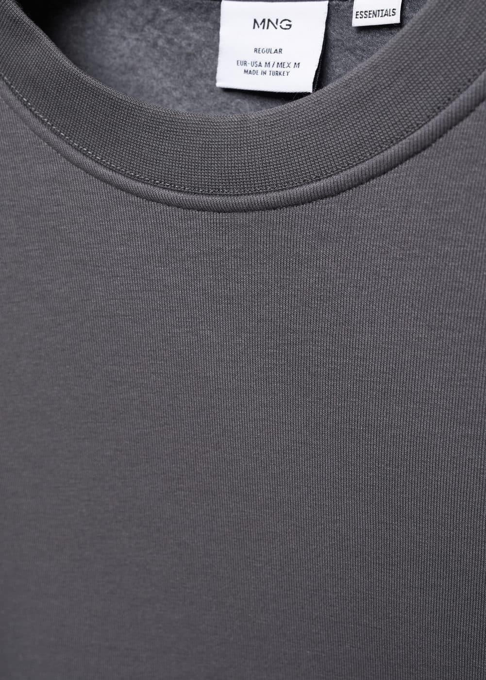 MANGO MAN - Lightweight cotton sweatshirt dark greyMen Product Image