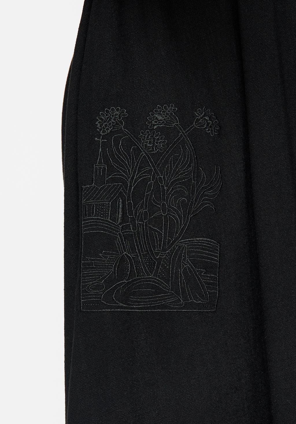 Mandrake Linen-Blend Embroidered Midi Dress Product Image