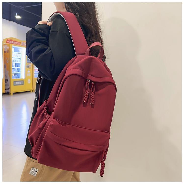 Plain Nylon Backpack Product Image