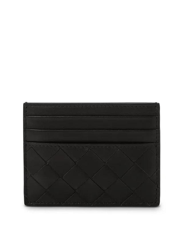 Intrecciato Credit Card Case In Black Product Image