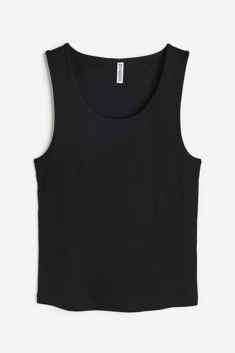 Ribbed Cotton Tank Top Product Image