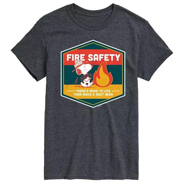 Big & Tall Peanuts Beagle Scouts Fire Safety Graphic Tee, Mens Heather Grey Product Image