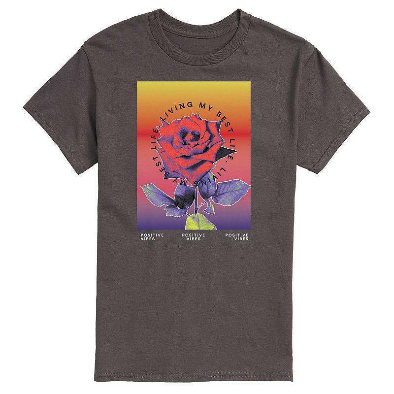 Mens Postive Vibes Tee Grey Product Image