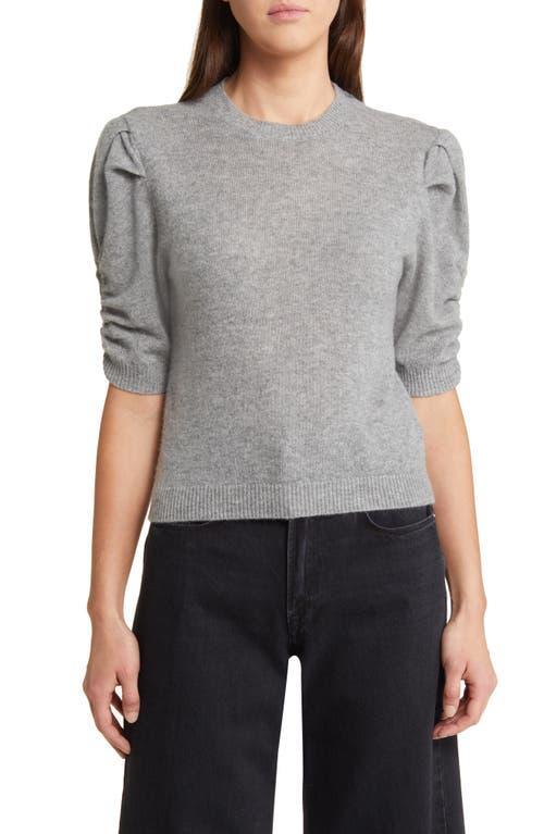 FRAME Ruched Sleeve Recycled Cashmere Blend Sweater Product Image