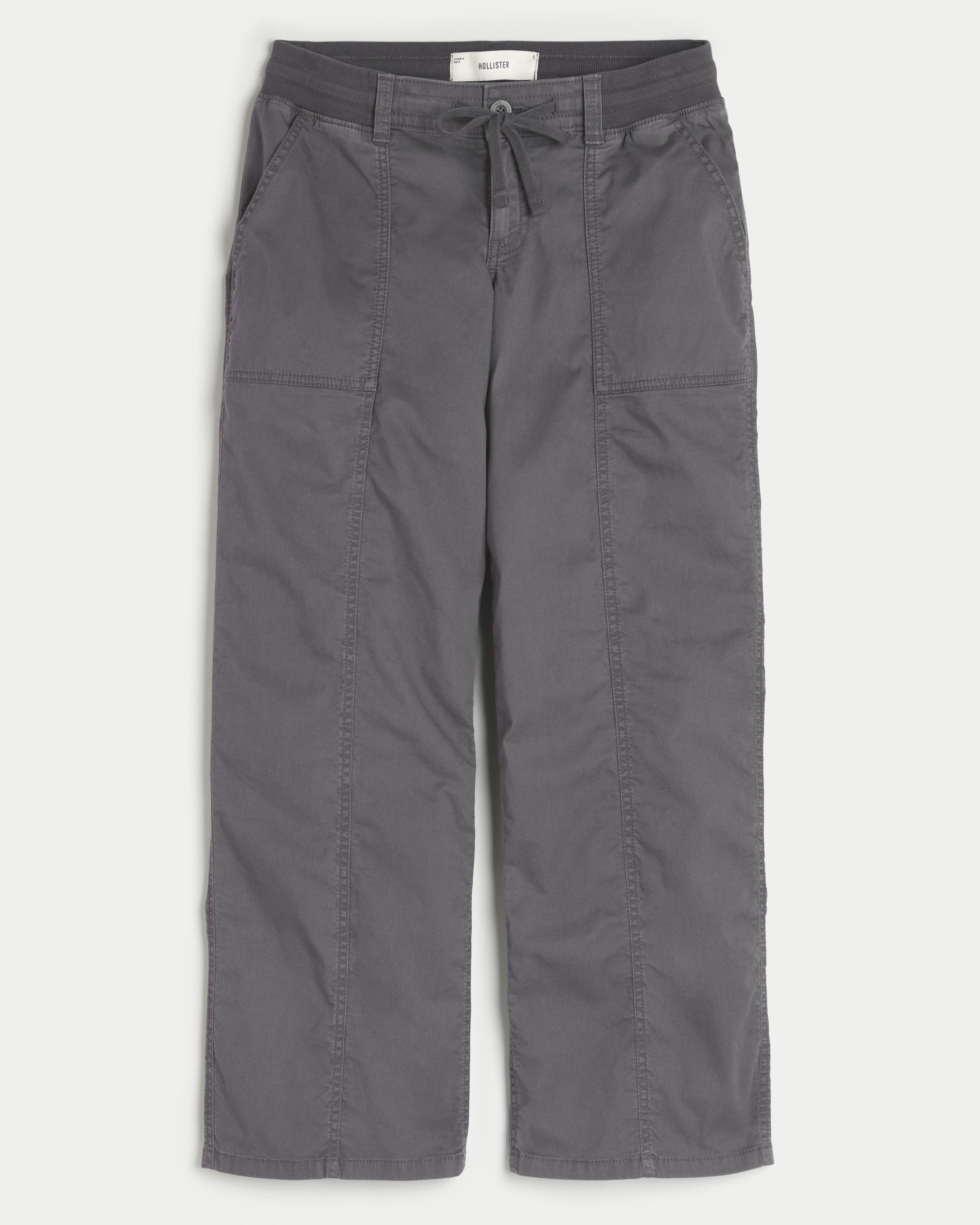 Ultra Low-Rise Poplin Baggy Pants Product Image