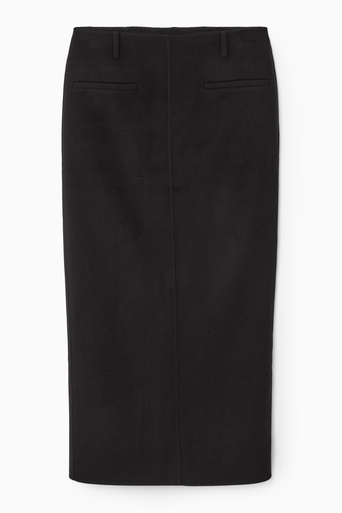 DOUBLE-FACED WOOL COLUMN MAXI SKIRT Product Image