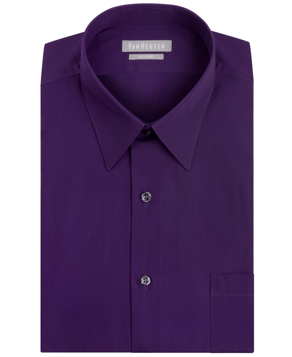 Van Heusen Mens Fitted Poplin Dress Shirt Product Image