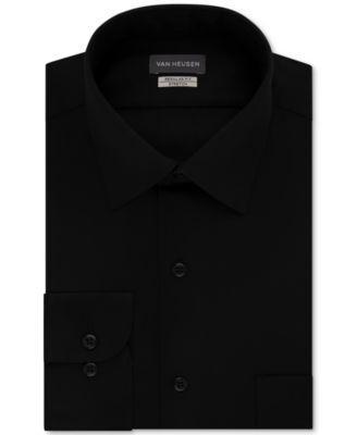 Van Heusen Mens Fitted Stretch Wrinkle Free Sateen Solid Dress Shirt Product Image