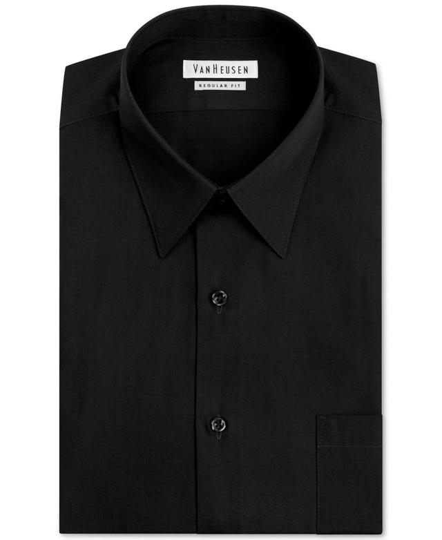 Calvin Klein Mens Slim-Fit Non-Iron Spread Collar Herringbone Dress Shirt Product Image