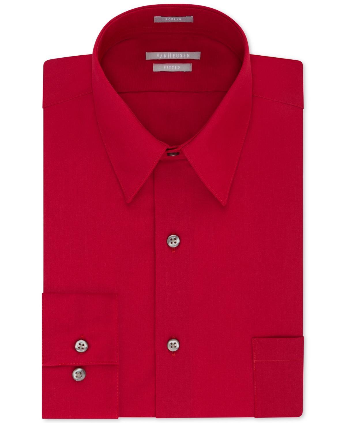 Van Heusen Mens Athletic Fit Poplin Dress Shirt Product Image