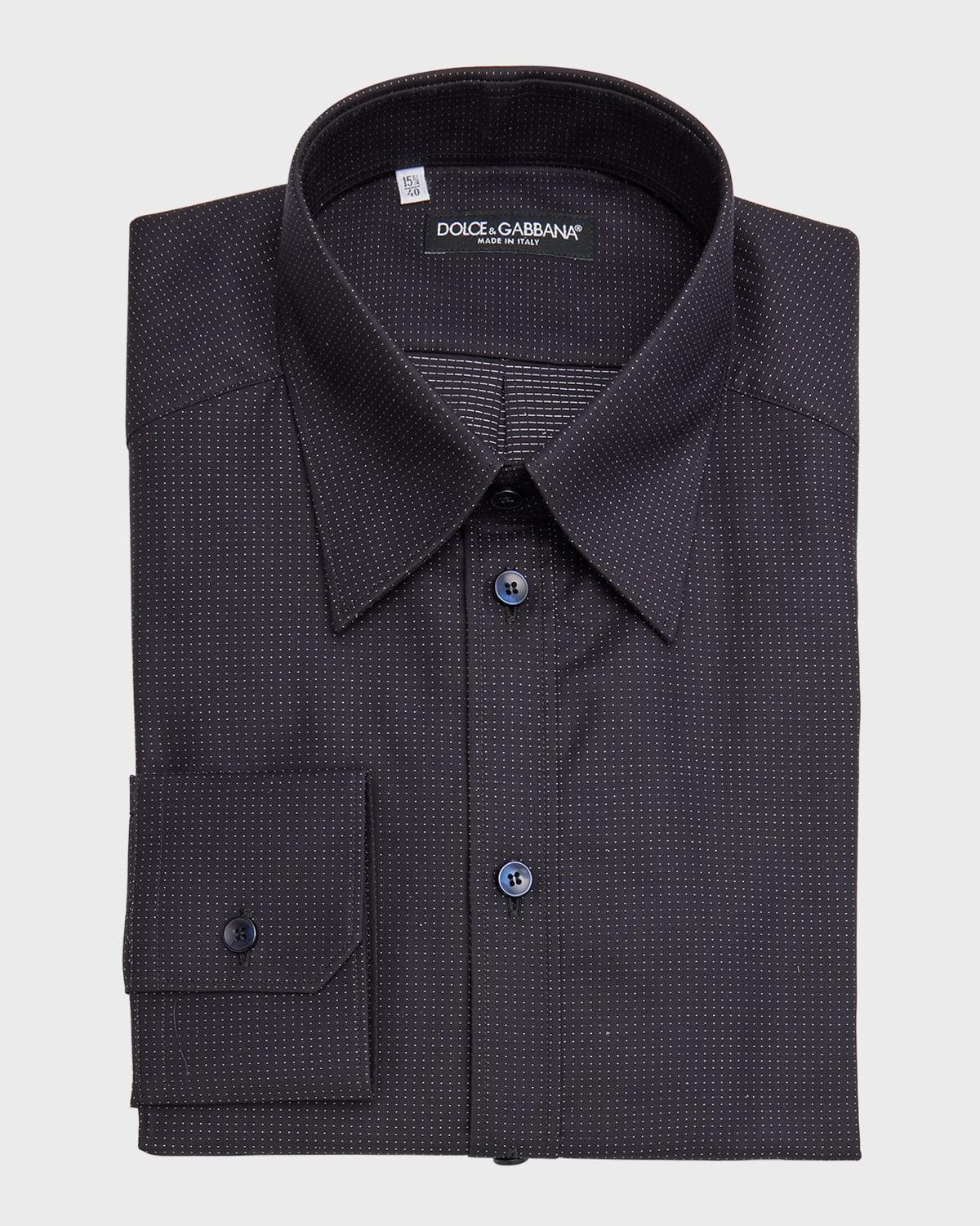 Mens Pindot Cotton Dress Shirt Product Image