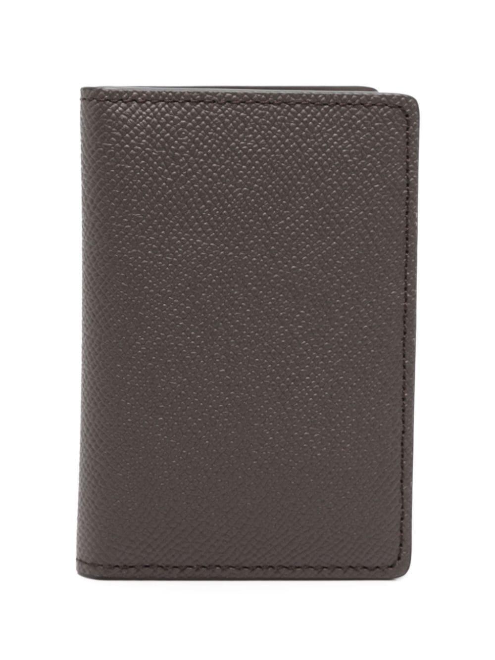 Four Stitches Card Holder In Brown Product Image