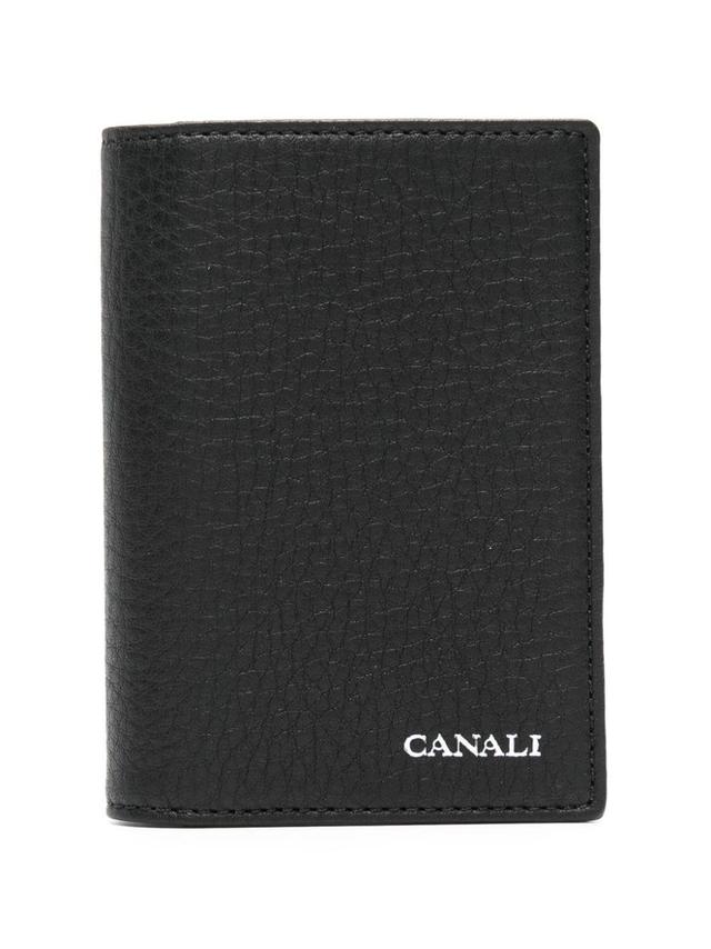 Bi-fold Leather Wallet In Black Product Image