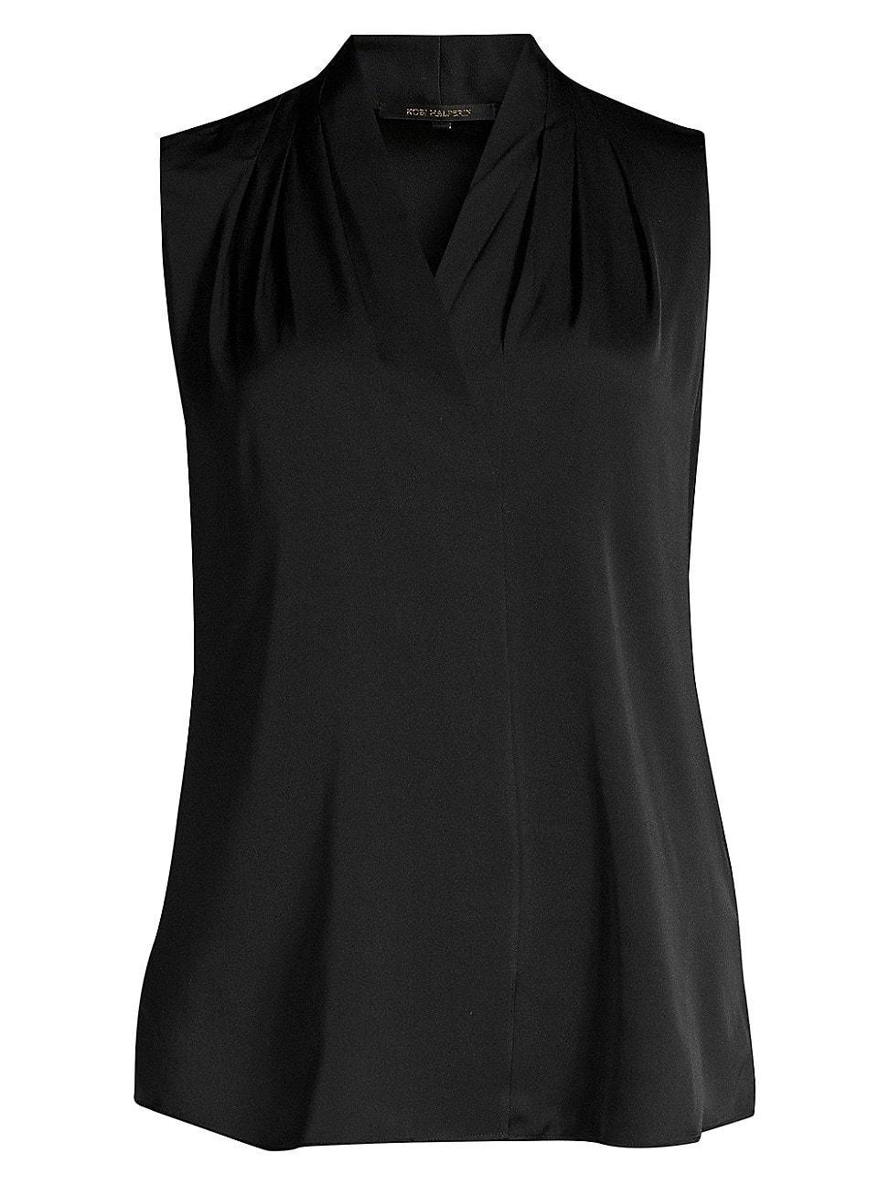 KOBI HALPERIN Mila Sleeveless Stretch Silk Blouse Product Image