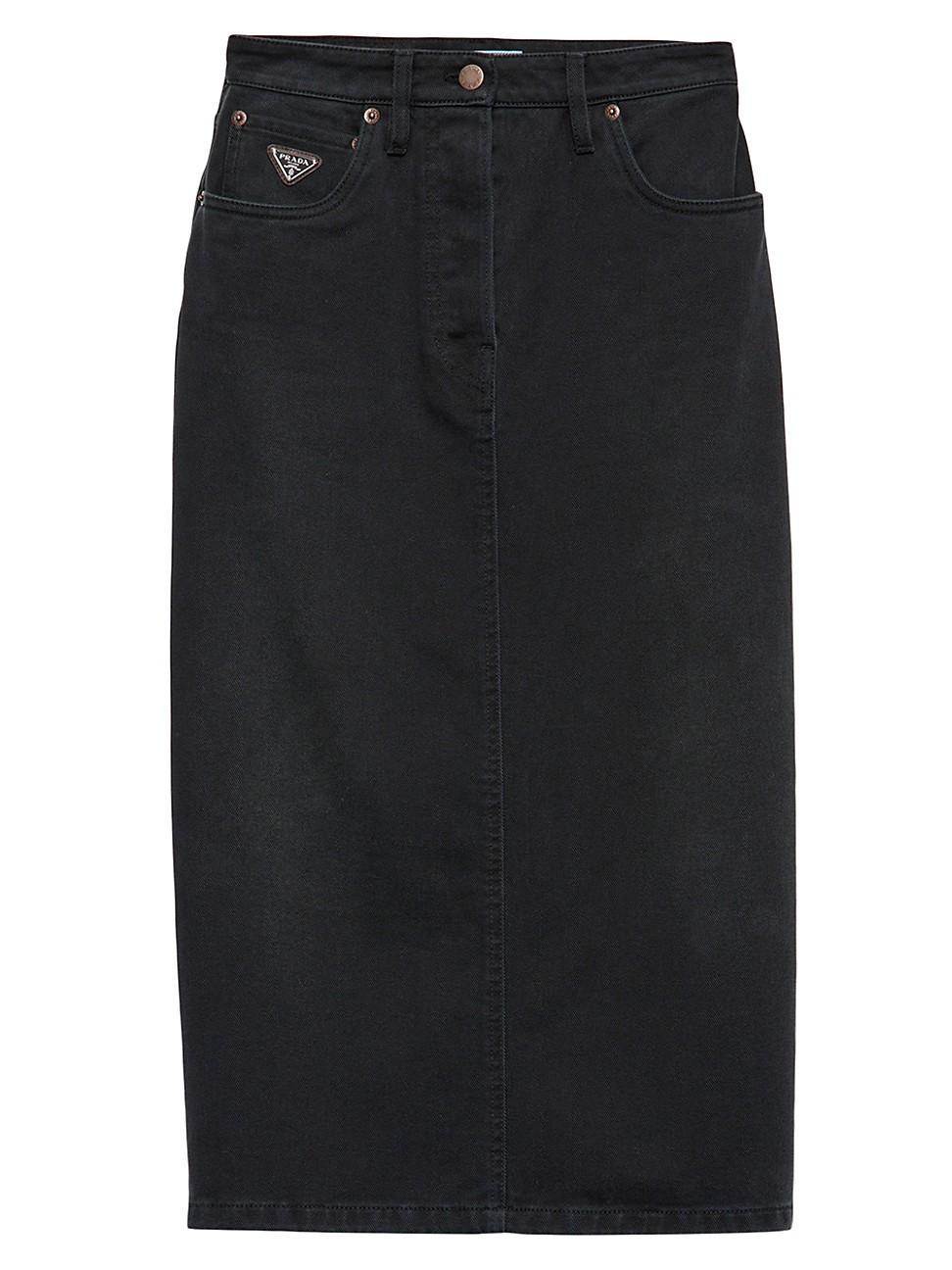 Womens Denim Midi-Skirt product image