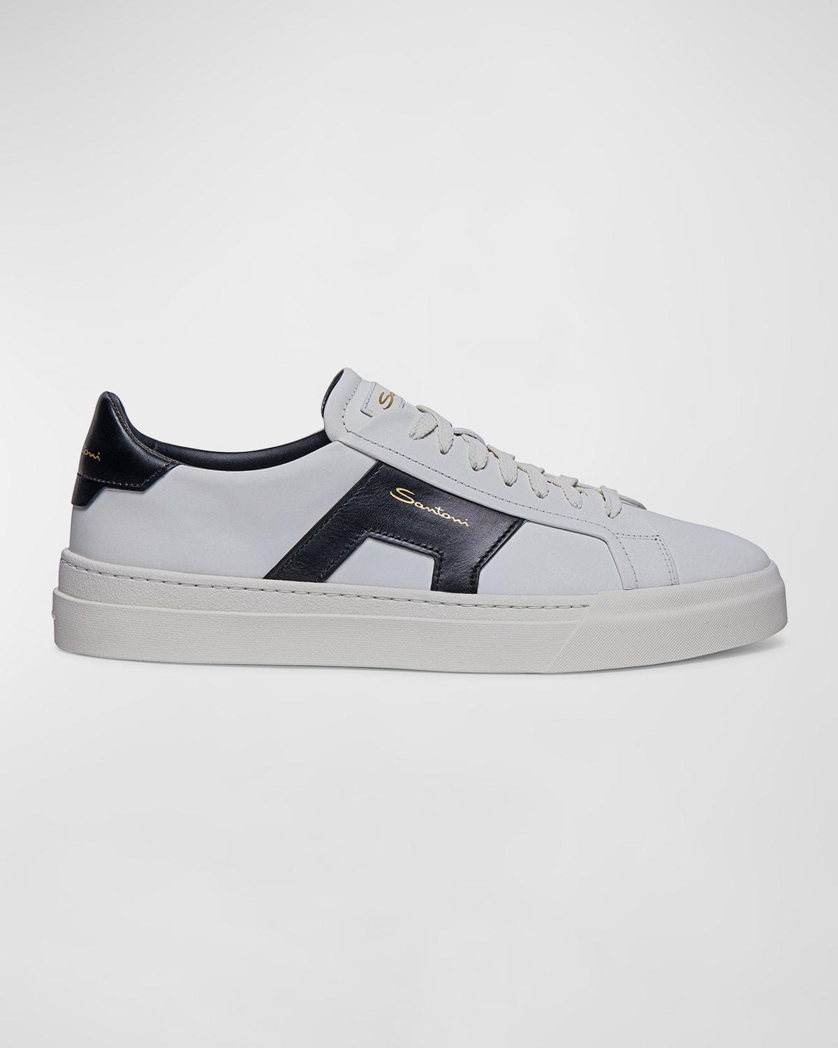 Santoni Mens Double Buckle Lace Up Sneakers Product Image