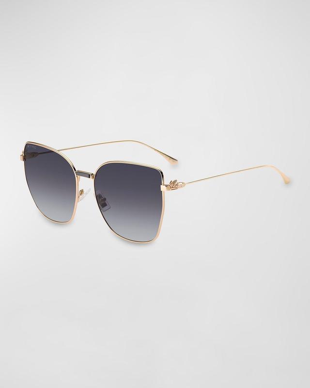 Gradient Metal Cat-Eye Sunglasses Product Image