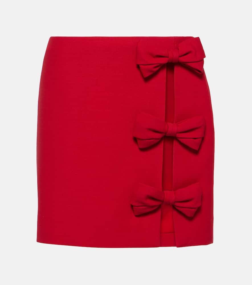 VALENTINO Crêpe Couture Miniskirt In Red Product Image