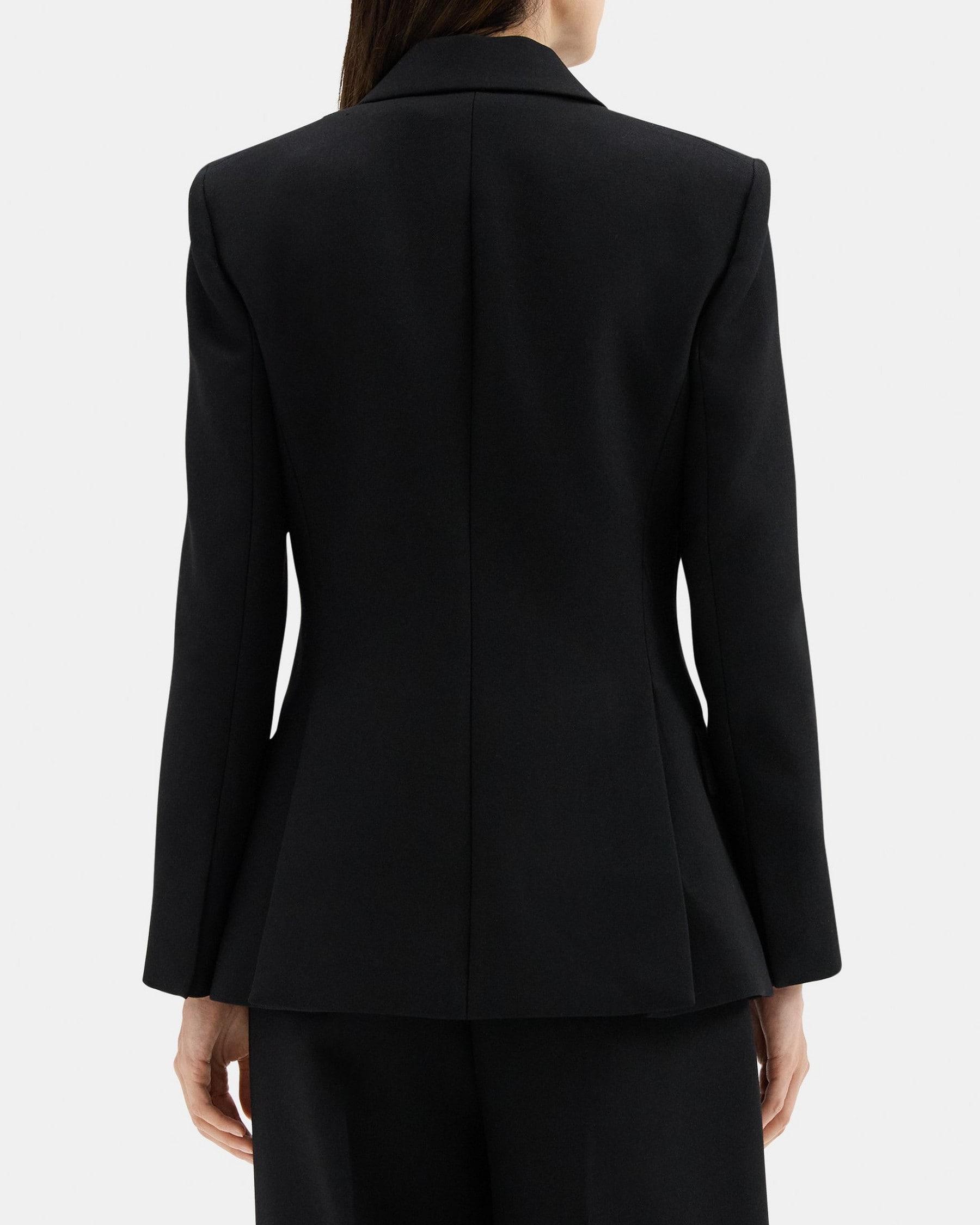 Fitted Blazer in Wool-Blend Twill Product Image