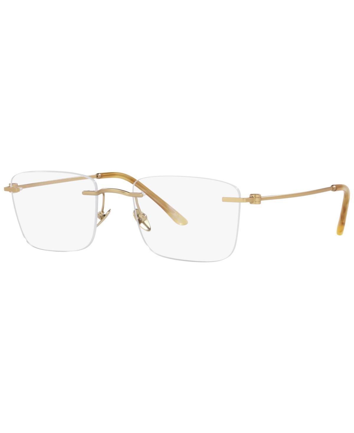 Giorgio Armani AR5124 Mens Rectangle Eyeglasses - Matte Pale Gold Tone Product Image