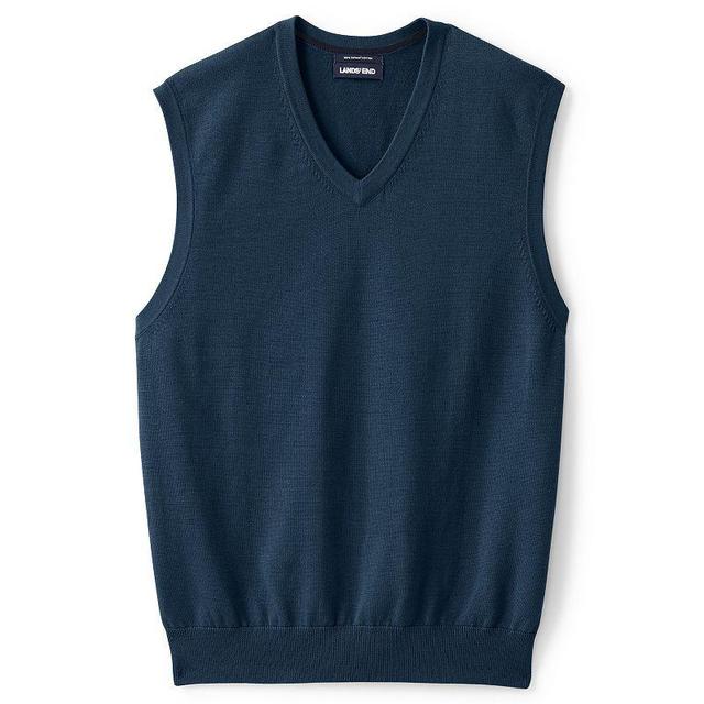 Lands End Mens Fine Gauge Supima Cotton Sweater Vest Product Image