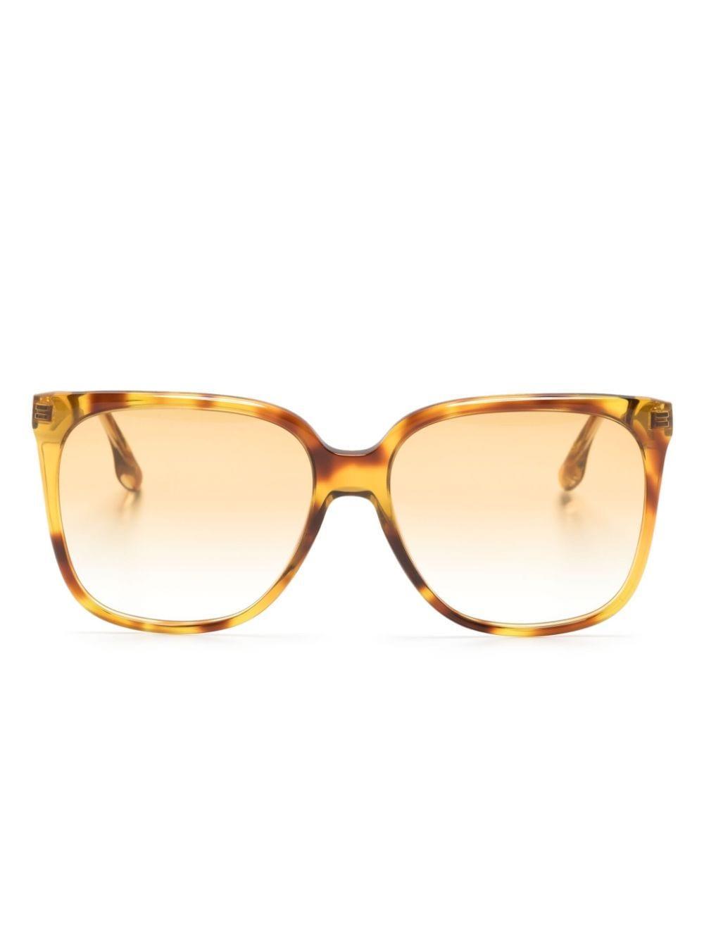 Square-frame Sunglasses In Braun Product Image