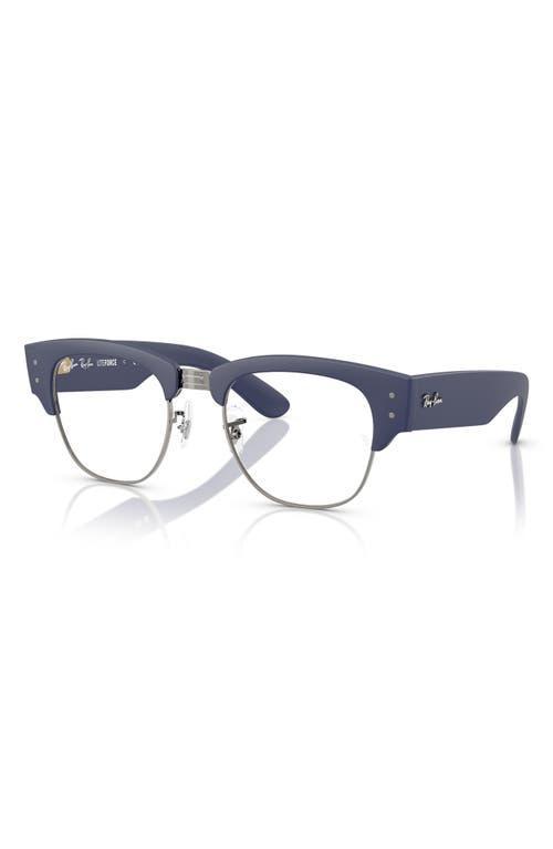 RAY BAN Ray-ban Mega Clubmaster Liteforce 50mm Square Optical Glasses In Gunmetal Product Image